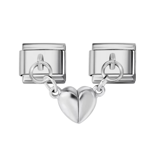 Silver Magnetic Heart Charm