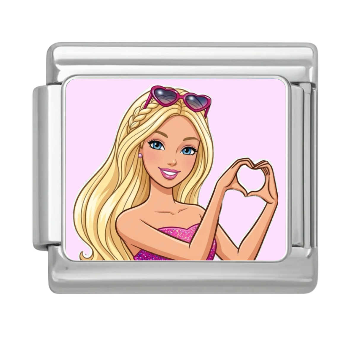 Blonde Heartmaker Barbie Charm - Silver