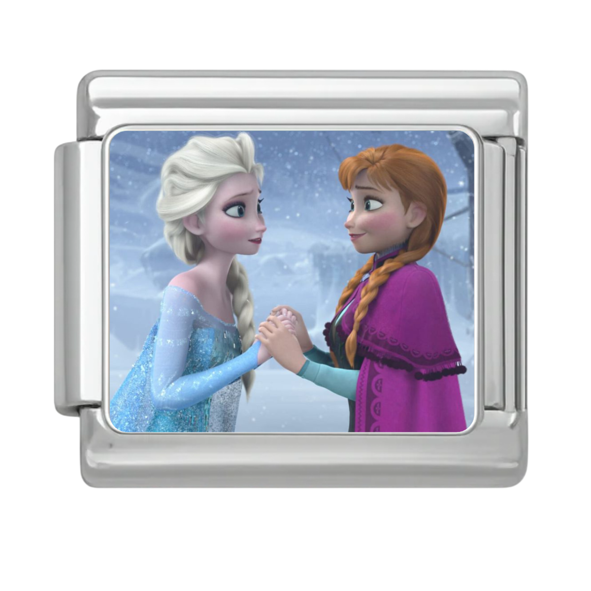 Frozen Sisters Portrait Charm - Silver