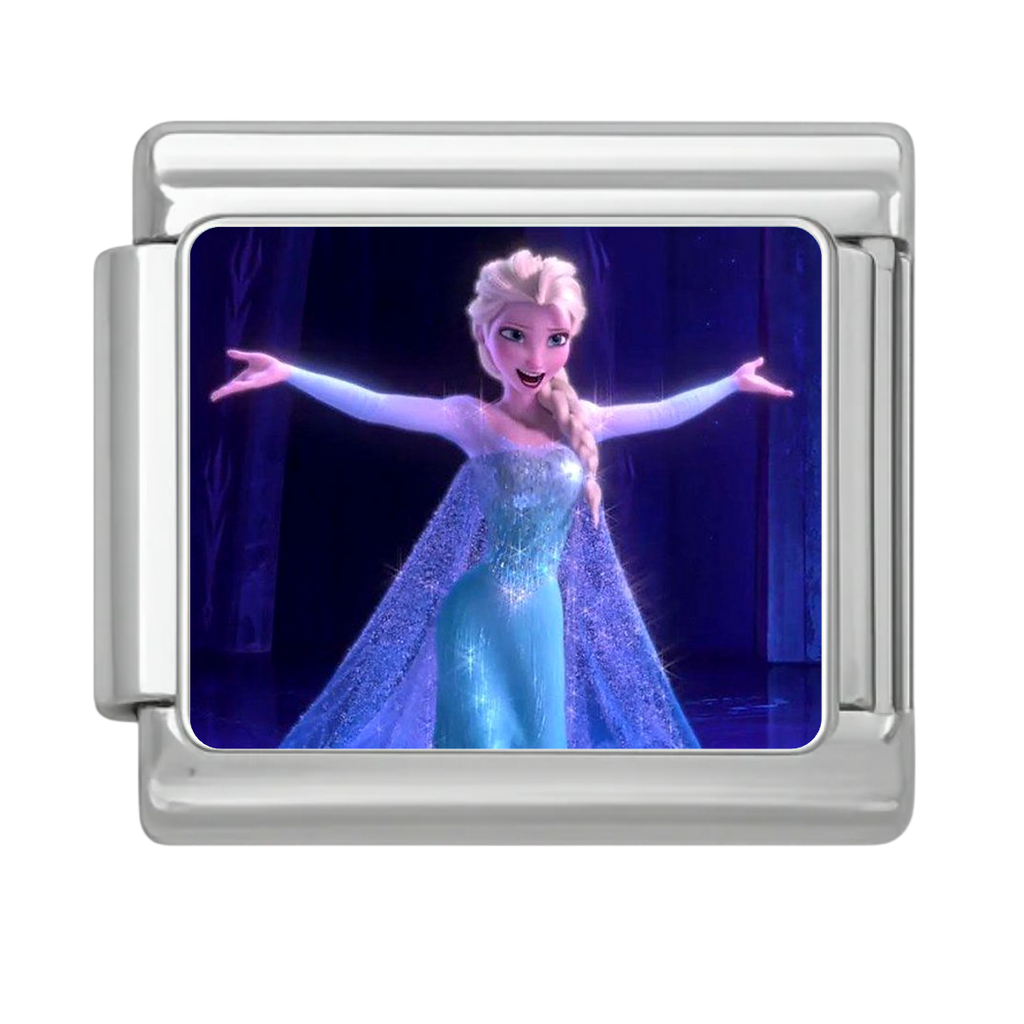 Ice Queen Elsa Portrait Charm - Silver