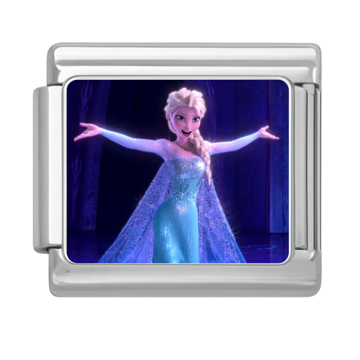 Ice Queen Elsa Portrait Charm - Silver