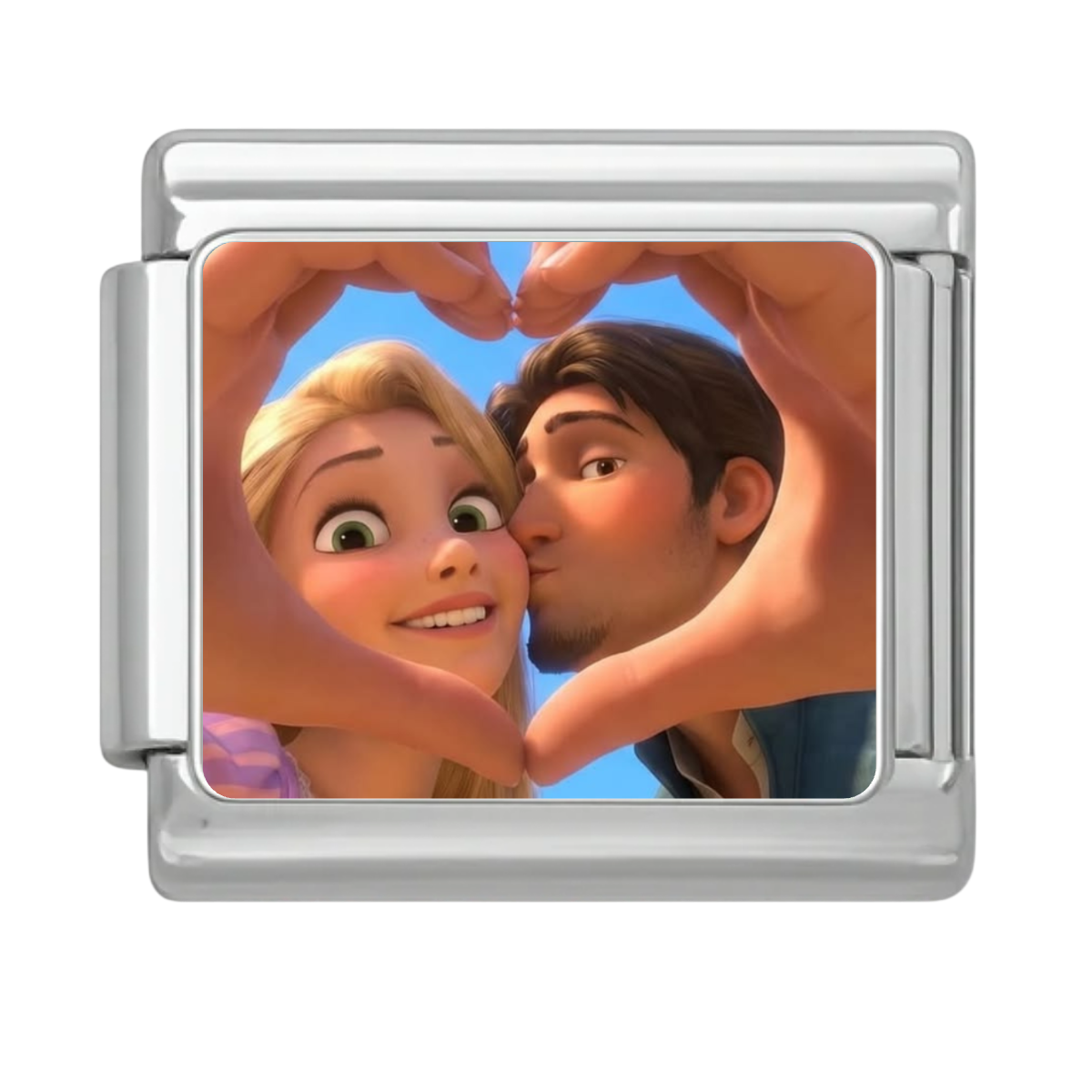 Golden Heart Moment Charm - Silver