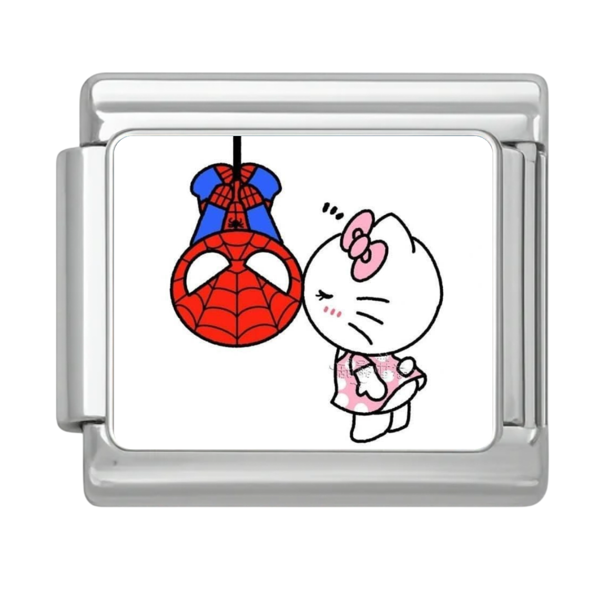 Spidey Hello Kitty Charm - Silver