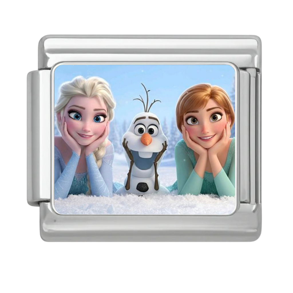 Frozen Friends Trio Charm - Silver