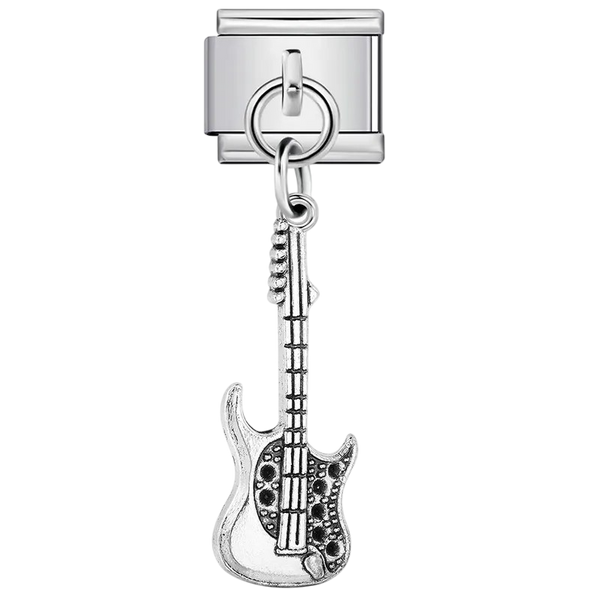 Silver Electric Guitar Charm