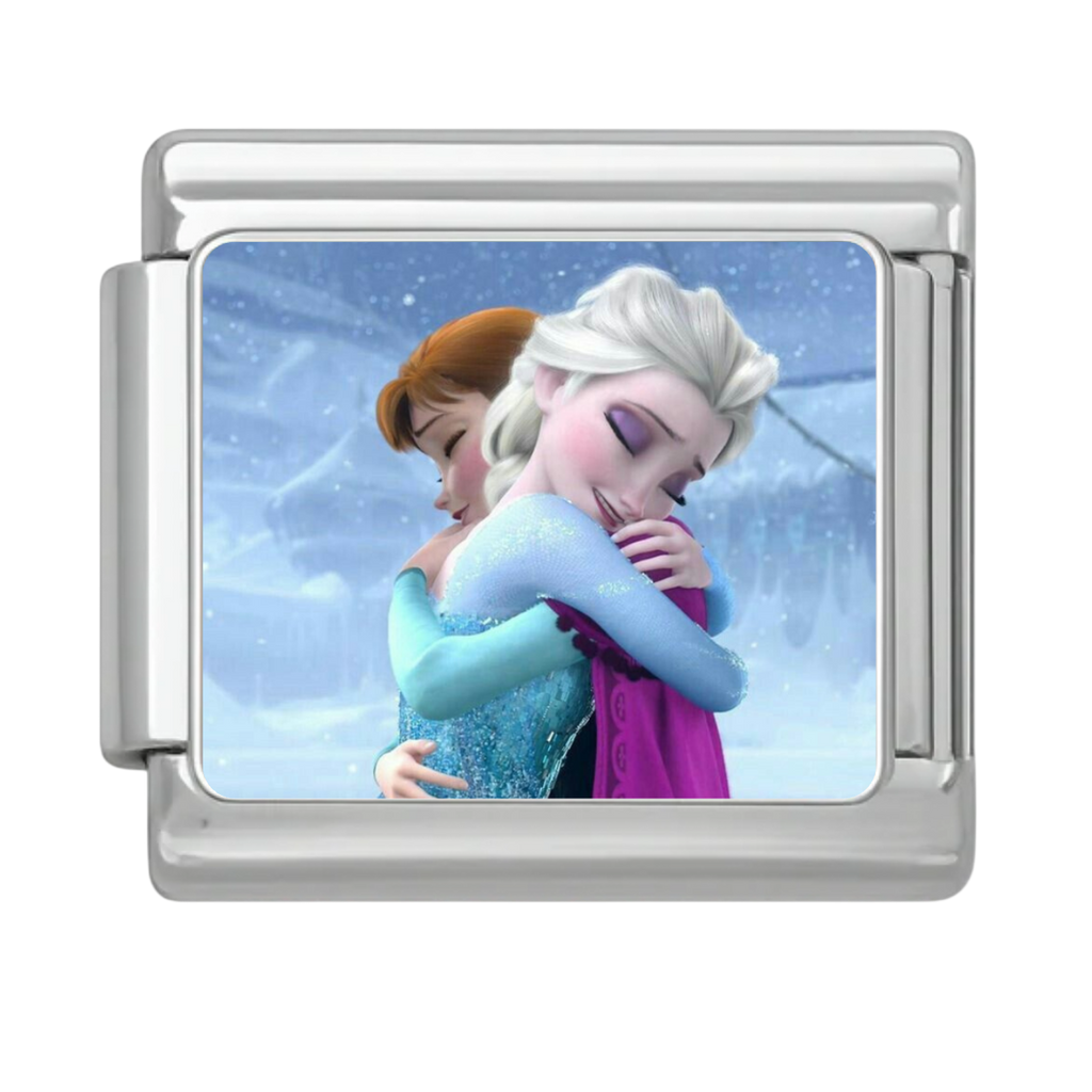 Frozen Sisters Embrace Charm - Silver