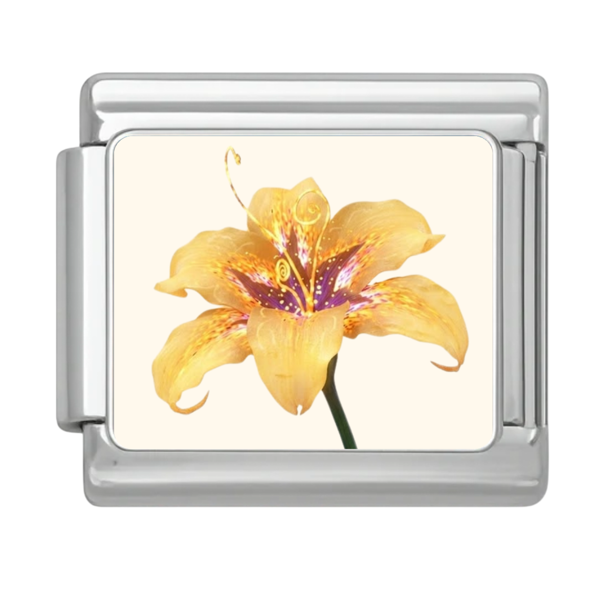 Golden Lily Gleam Charm - Silver