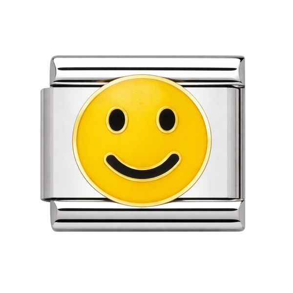 Smile Emoji Silver Charm