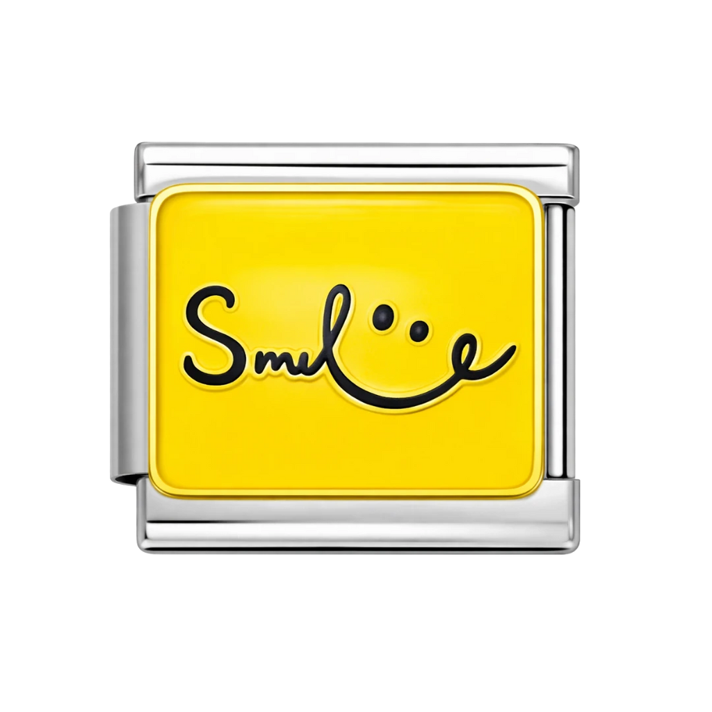 Smily Face Silver Charm