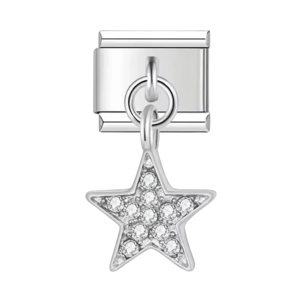 Star Dangle Silver Charm