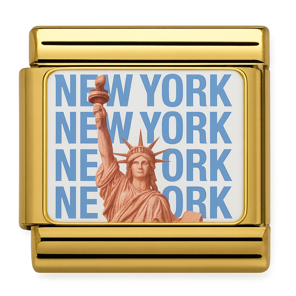 Statue of Liberty with New York Text Charm