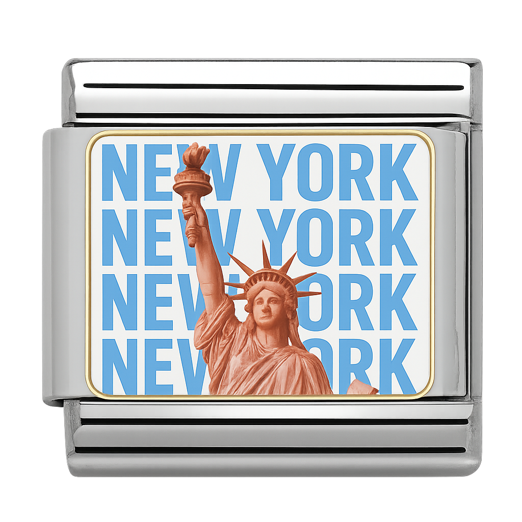 Statue of Liberty with New York Text Charm