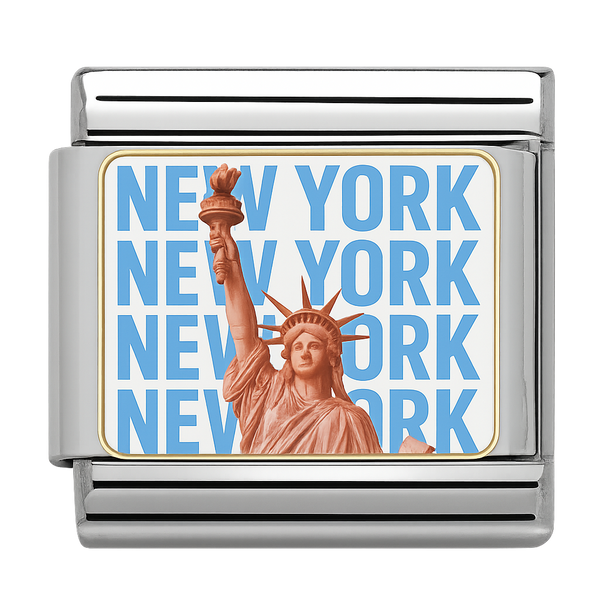 Statue of Liberty with New York Text Charm