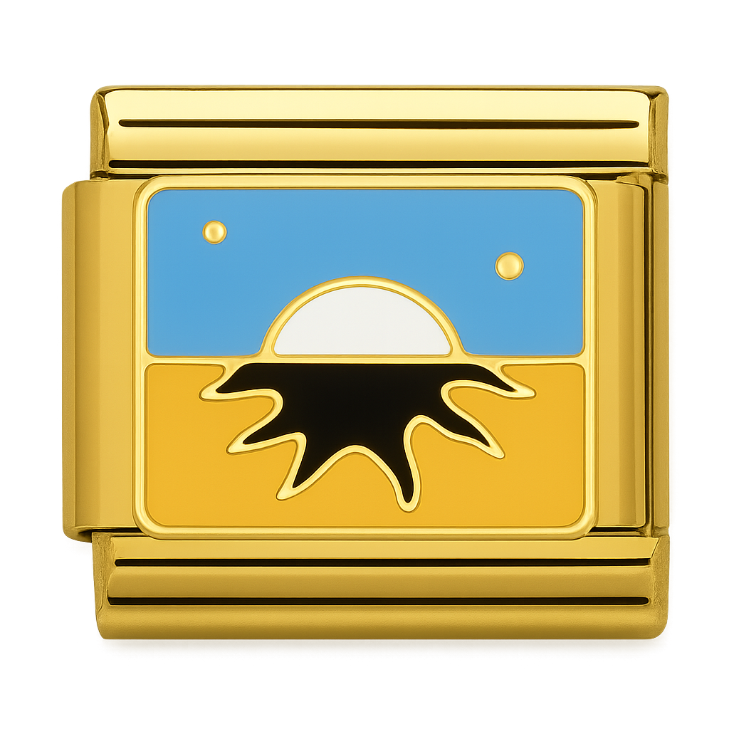 Sunset Landscape Gold Charm