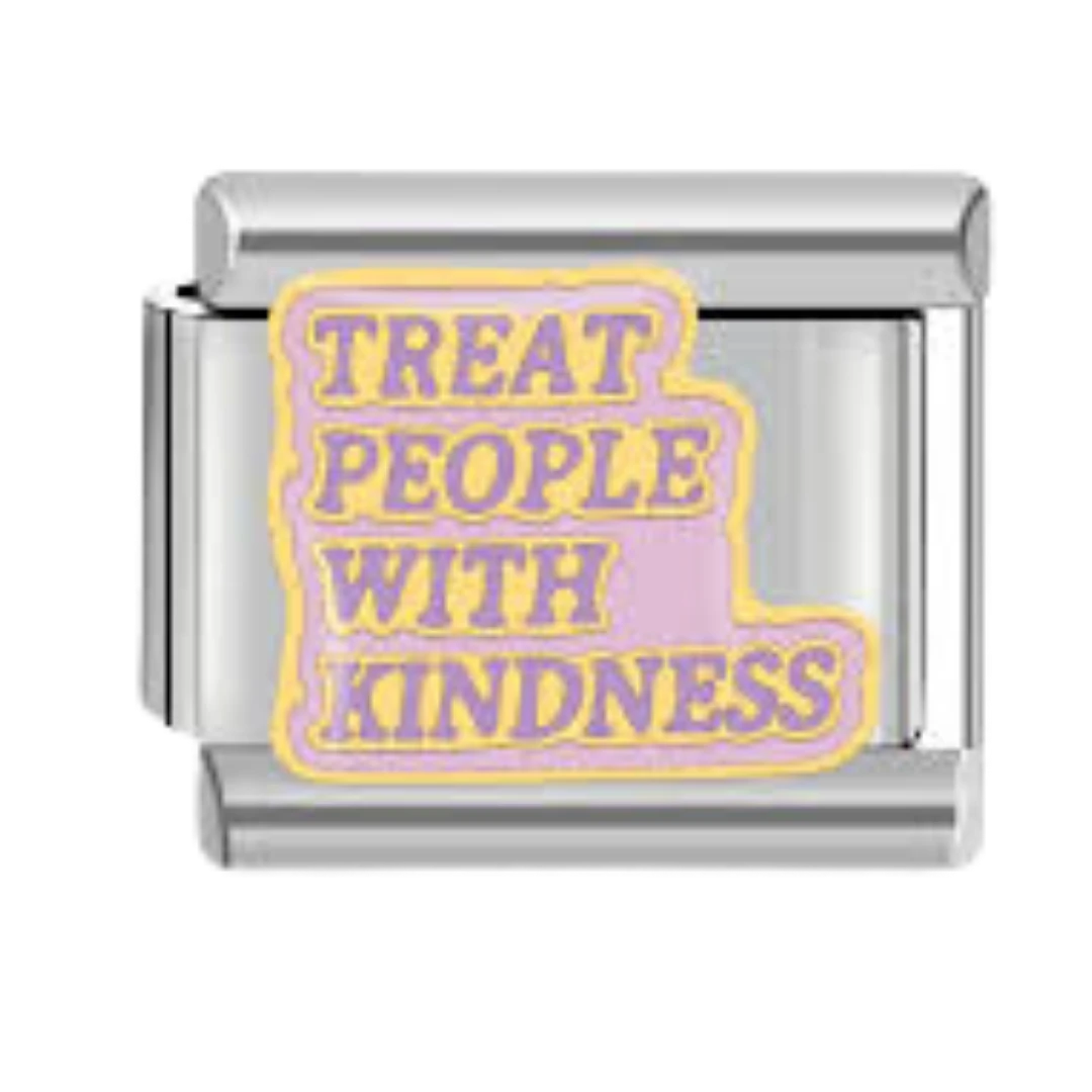 Treat People With Kindness Silver Charm