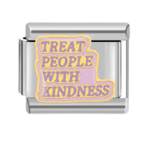 Treat People With Kindness Silver Charm