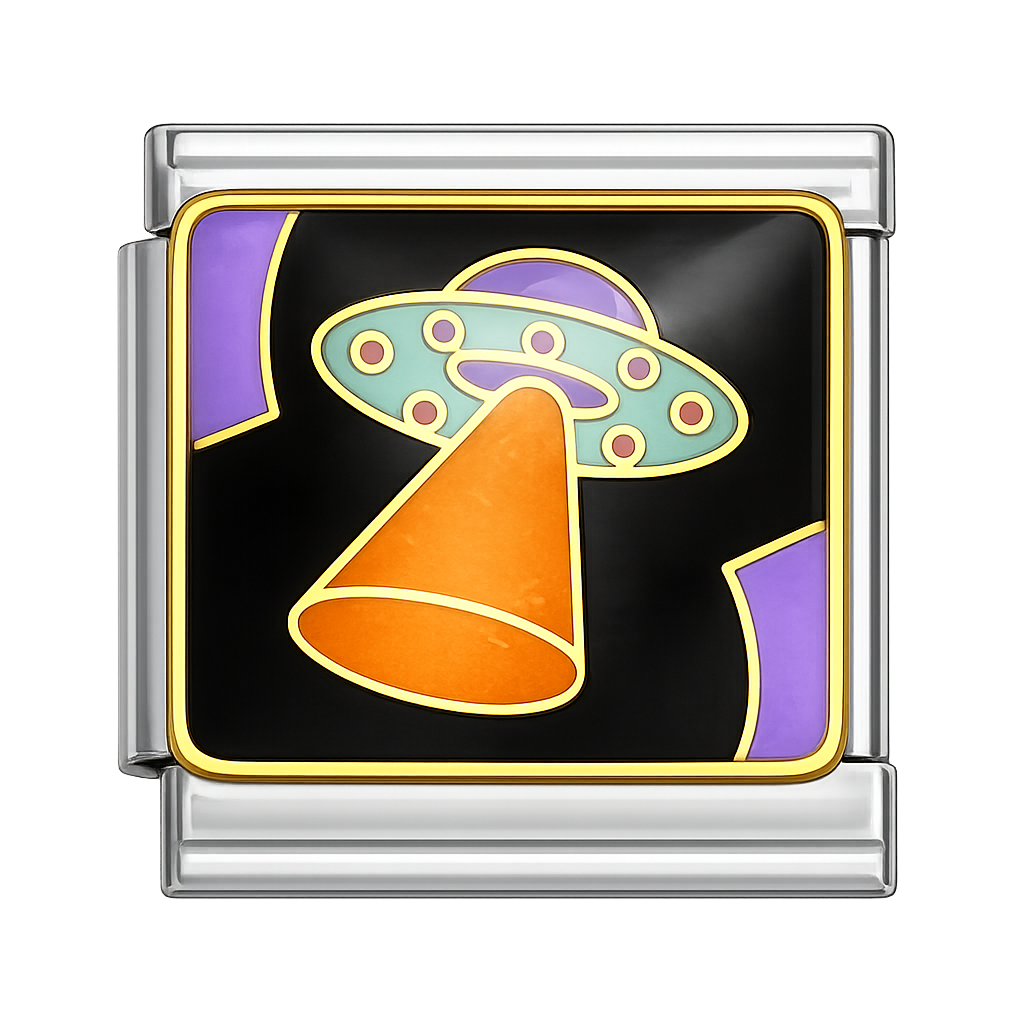 UFO Silver Charm