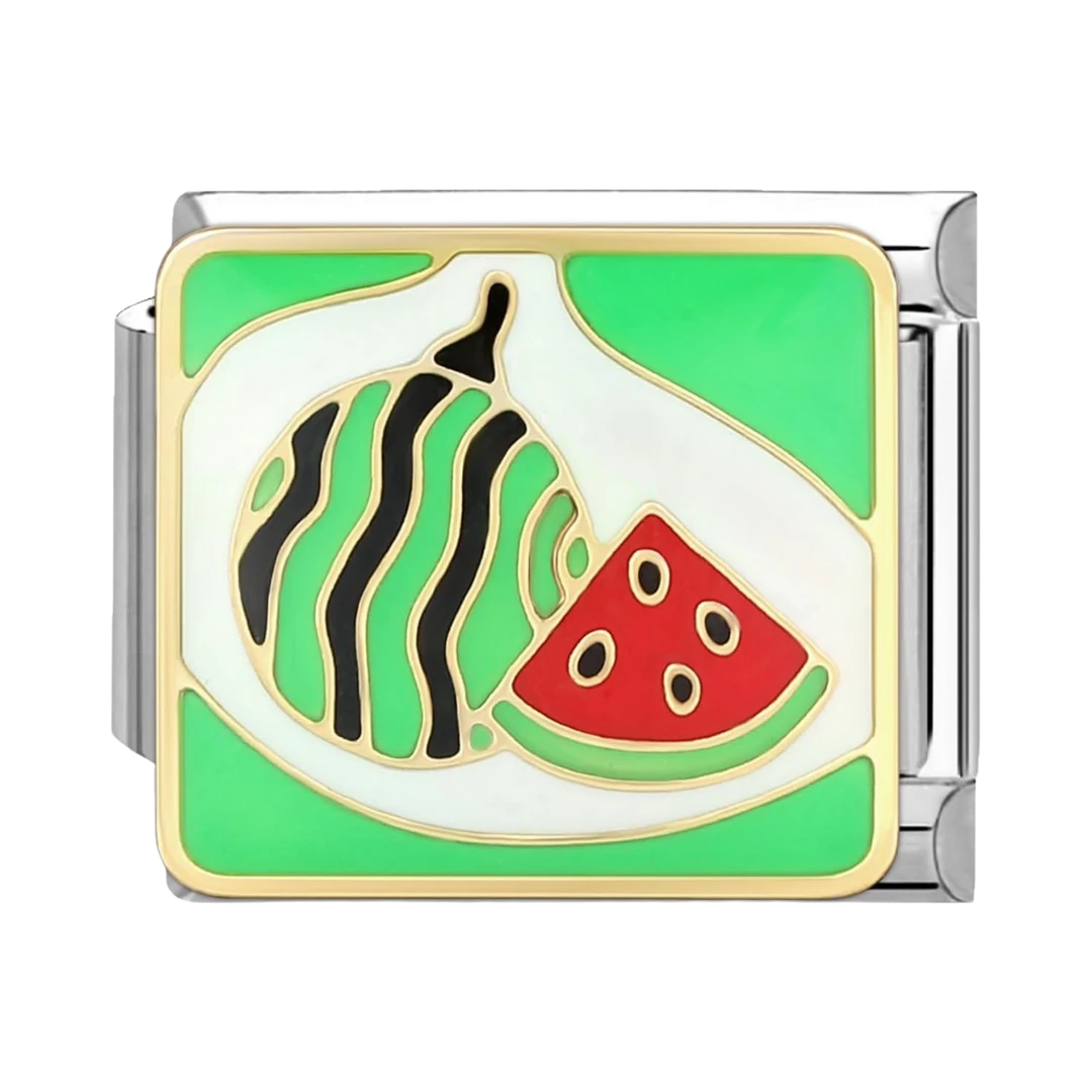 Watermelon Silver Charm