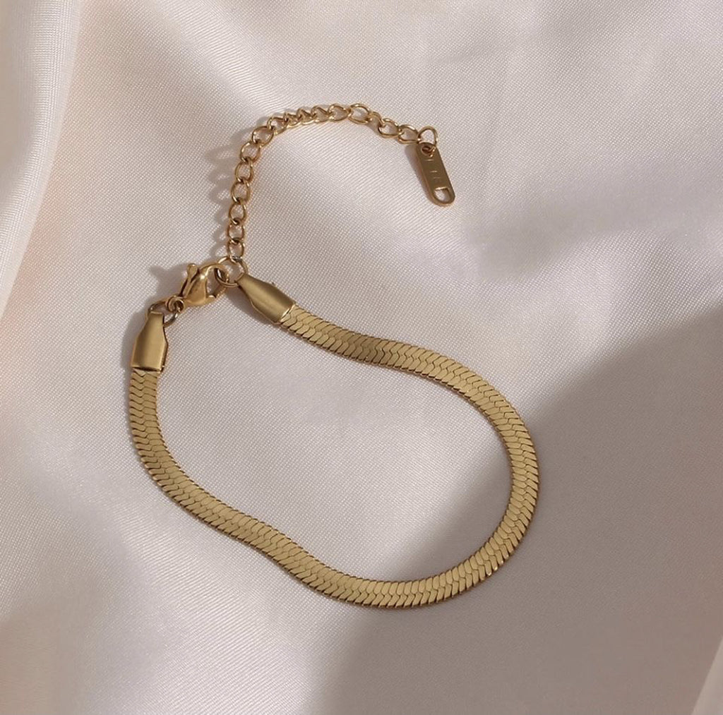 Golden Serpent anklet