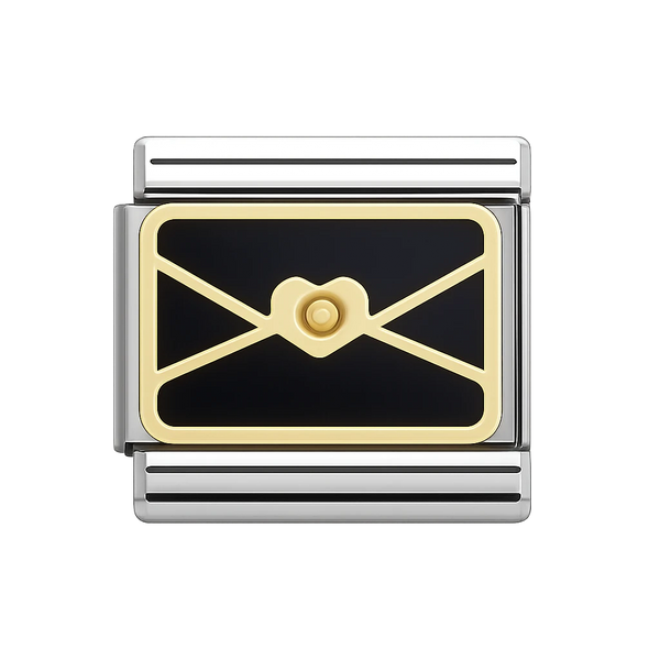 black envelope Silver Charm