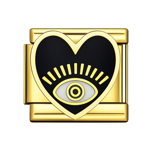 black heart Gold Charm