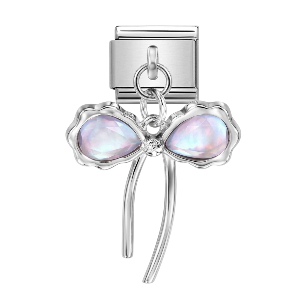 bow-knot silver charm