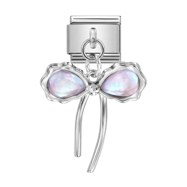 bow-knot silver charm