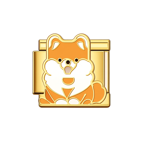 cartoon dog Gold Charm