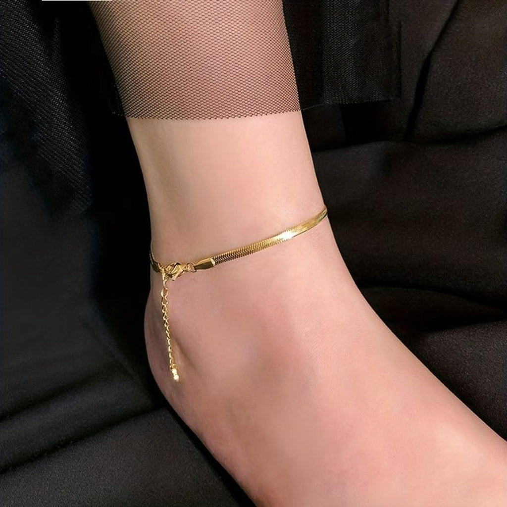 Golden Serpent anklet