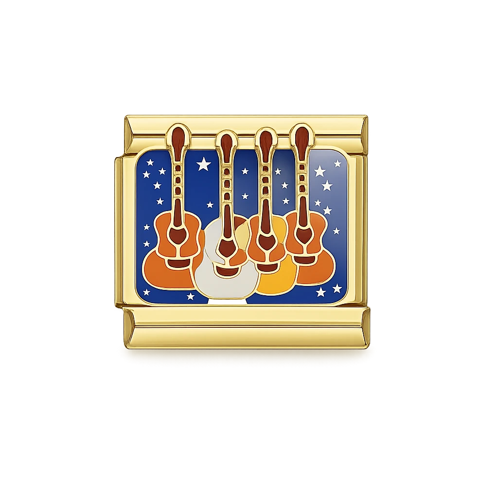 guitar-themed Gold Charm