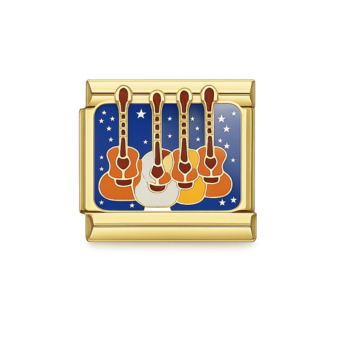 guitar-themed Gold Charm