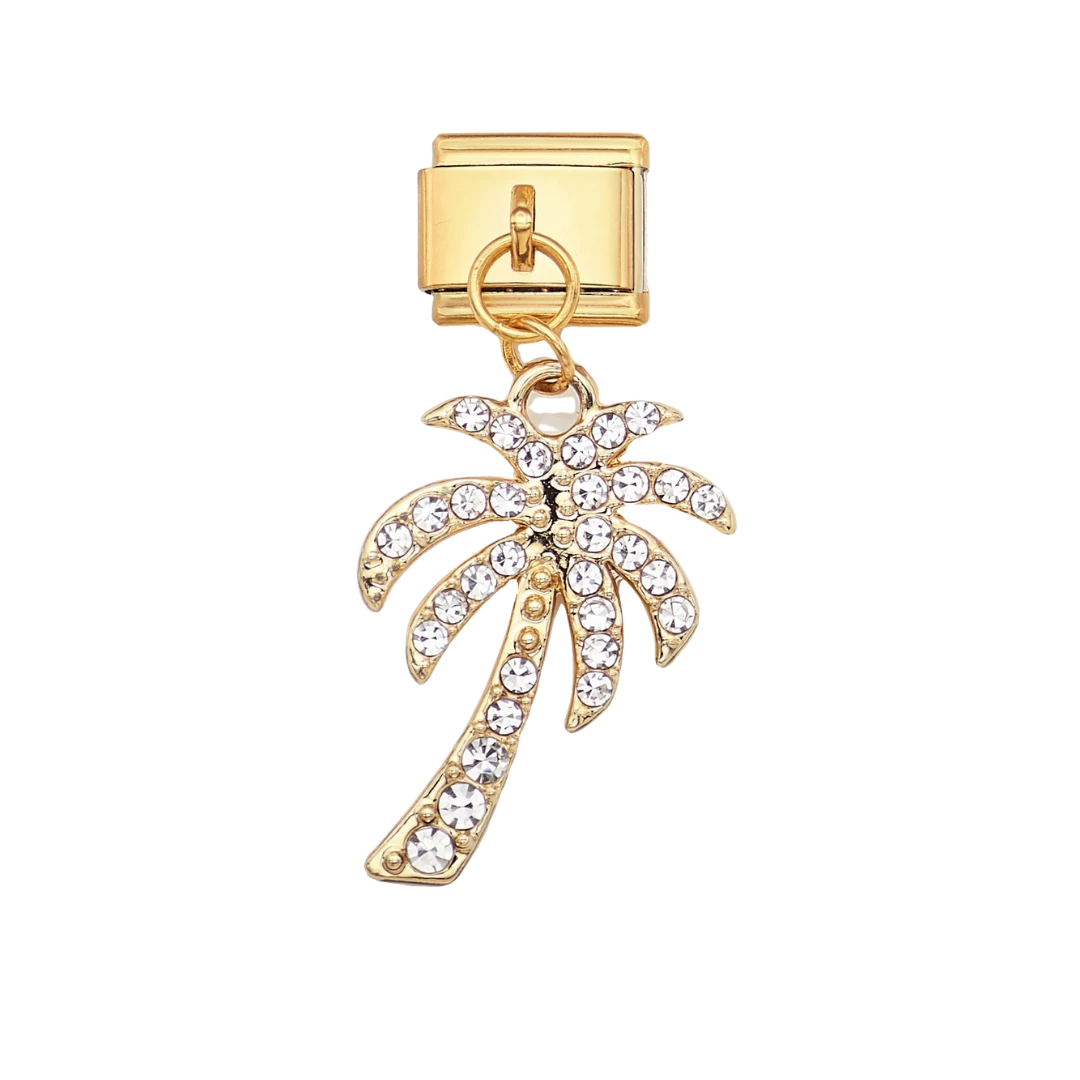 Micro-pave Cubic Gold Charm