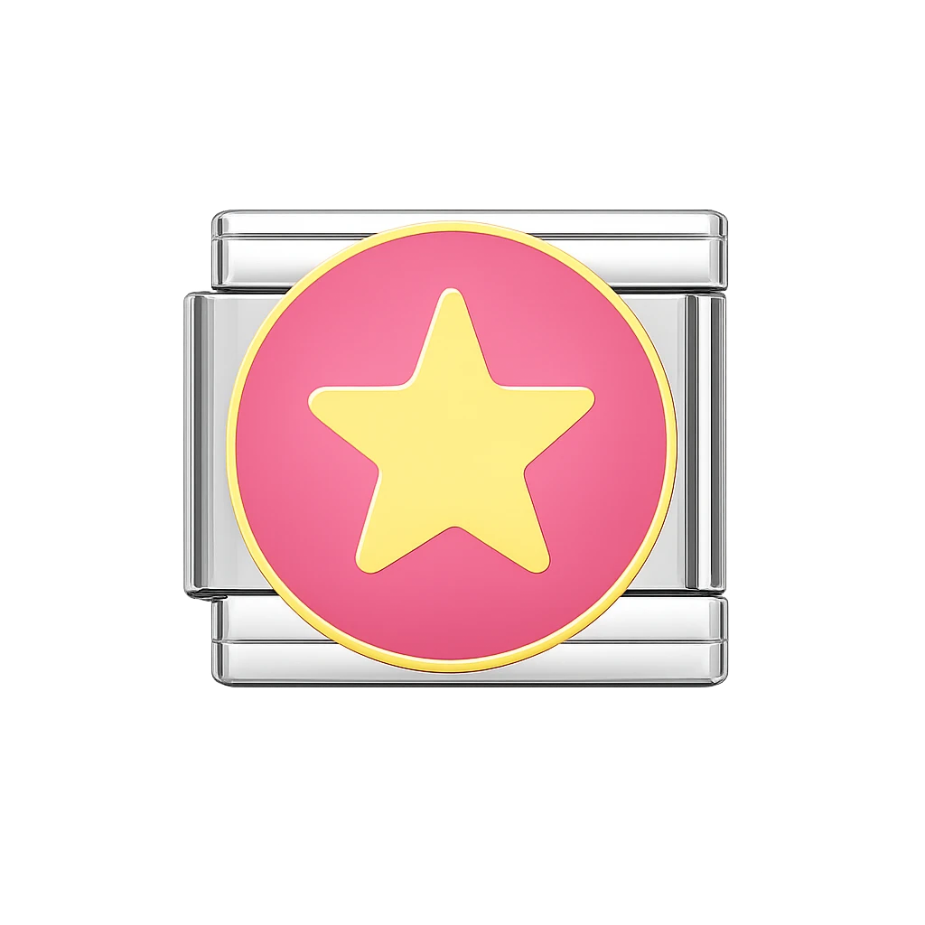 pink star Silver Charm