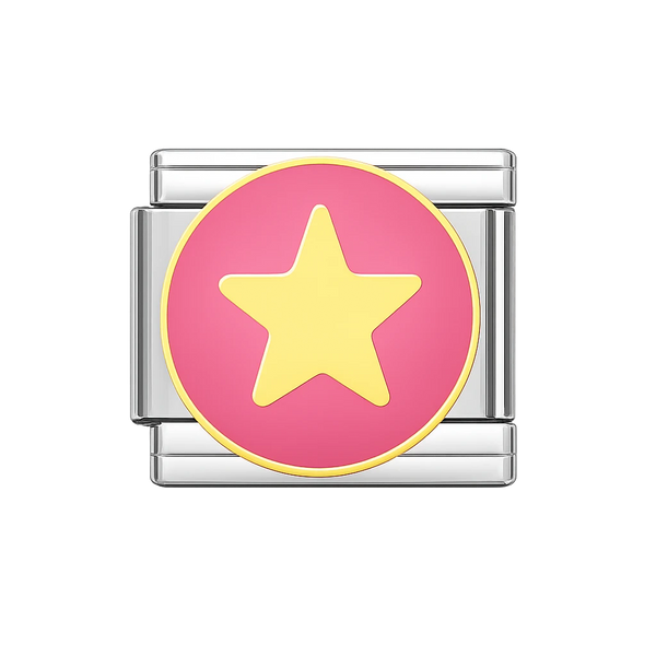 pink star Silver Charm
