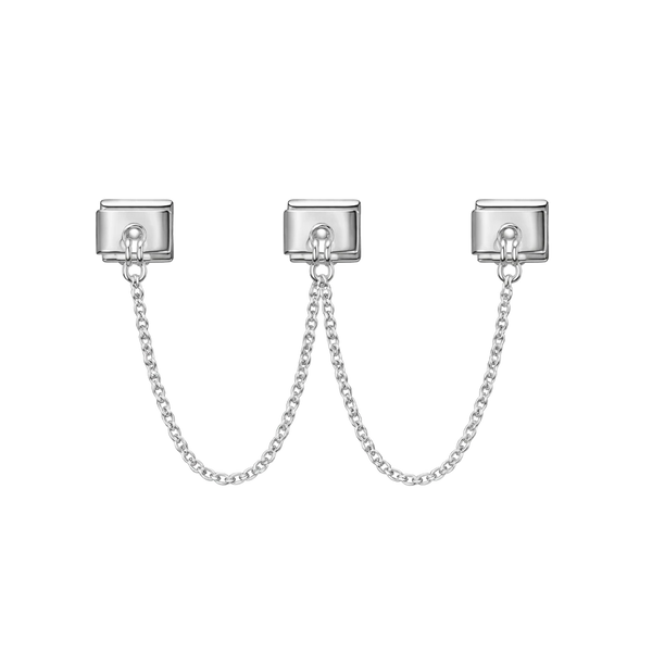 triple-link silver charm